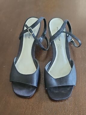 Predictions Black Strappy Slingback Sandals